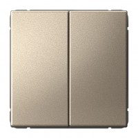 Переключатель 2-клавишный SYSTEME ELECTRIC ARTGALLERY, скрытый монтаж, шампань, GAL000565