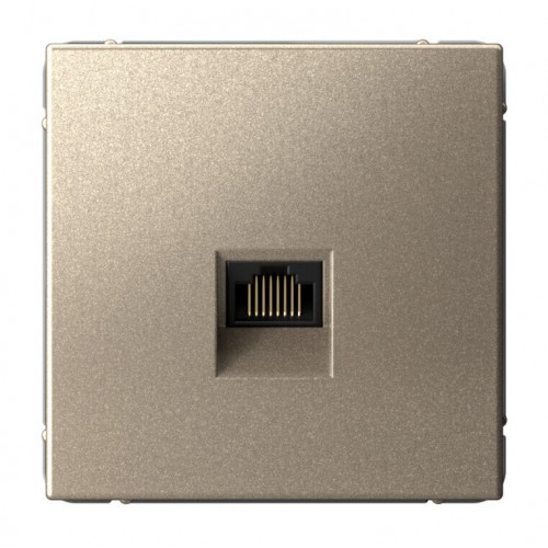 Розетка компьютерная RJ45 SYSTEME ELECTRIC ARTGALLERY, скрытый монтаж, шампань, GAL000586