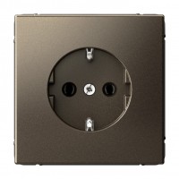 Розетка SYSTEME ELECTRIC ARTGALLERY, скрытый монтаж, с заземлением, мокко, GAL000643