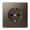 Розетка SYSTEME ELECTRIC ARTGALLERY, скрытый монтаж, с заземлением, со шторками, мокко, GAL000645