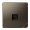 Розетка компьютерная RJ45 SYSTEME ELECTRIC ARTGALLERY, скрытый монтаж, мокко, GAL000686