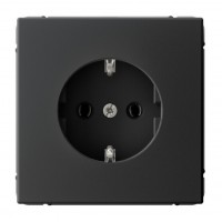 Розетка SYSTEME ELECTRIC ARTGALLERY, скрытый монтаж, с заземлением, карбон, GAL001043