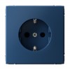 Розетка SYSTEME ELECTRIC ARTGALLERY, скрытый монтаж, с заземлением, со шторками, аквамарин, GAL001145