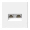 Розетка компьютерная 2xRJ45 SYSTEME ELECTRIC ARTGALLERY, скрытый монтаж, лотос, GAL001388