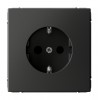 Розетка SYSTEME ELECTRIC ARTGALLERY, скрытый монтаж, с заземлением, со шторками, базальт, GAL001445