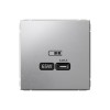 Розетка USB type C SYSTEME ELECTRIC ARTGALLERY, скрытый монтаж, алюминий, GAL000327