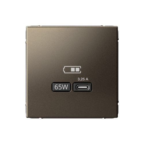 Розетка USB type C SYSTEME ELECTRIC ARTGALLERY, скрытый монтаж, мокко, GAL000627