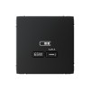 Розетка USB type C SYSTEME ELECTRIC ARTGALLERY, скрытый монтаж, карбон, GAL001027