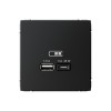 Розетка USB+USB type C SYSTEME ELECTRIC ARTGALLERY, скрытый монтаж, карбон, GAL001029