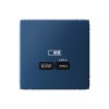 Розетка USB type C SYSTEME ELECTRIC ARTGALLERY, скрытый монтаж, аквамарин, GAL001127