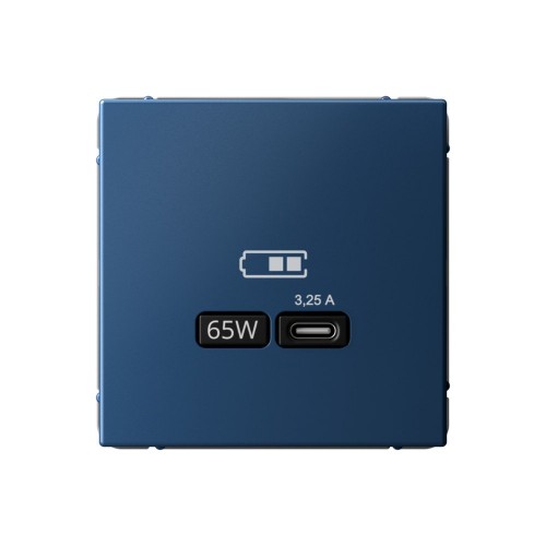 Розетка USB type C SYSTEME ELECTRIC ARTGALLERY, скрытый монтаж, аквамарин, GAL001127