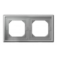 Рамка 2 поста SYSTEME ELECTRIC ARTGALLERY AQUA, алюминий, GAL440302