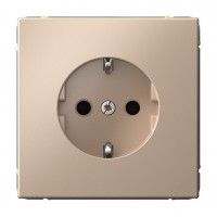 SYSTEME ELECTRIC ArtGallery Песочный Розетка с заземлением со шторками, 16А, механизм, быстрозажим. клем.
