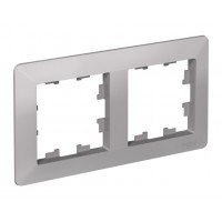 Рамка 2 поста SYSTEME ELECTRIC ATLASDESIGN AIR, алюминий