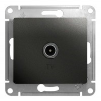 Розетка TV SYSTEME ELECTRIC GLOSSA, проходная, антрацит