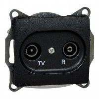 Розетка TV-FM SYSTEME ELECTRIC GLOSSA, одиночная, антрацит