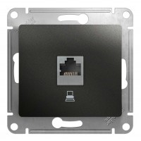 Розетка 1xRJ45 Cat.5 SYSTEME ELECTRIC GLOSSA, антрацит